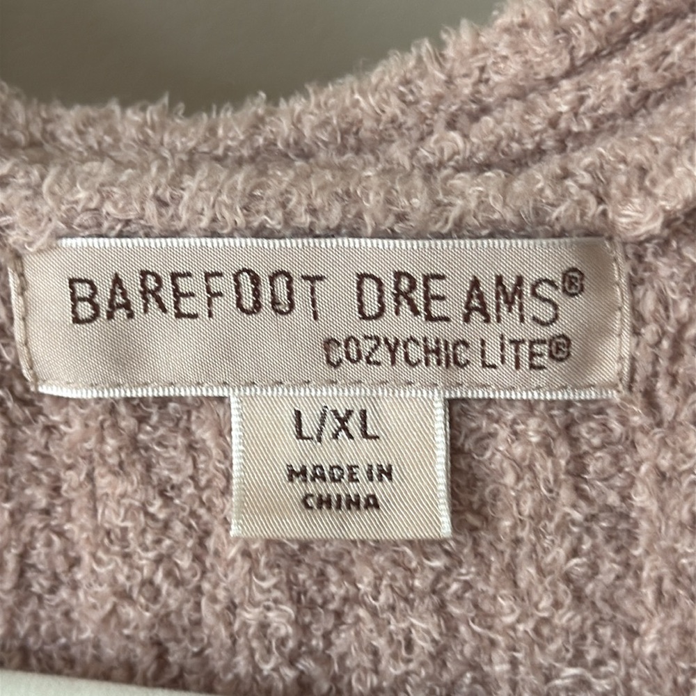 Barefoot Dreams CozyChic Lite Ribbed Shrug Cardigan Blush Pink Size L/XL - Picture 4 of 9